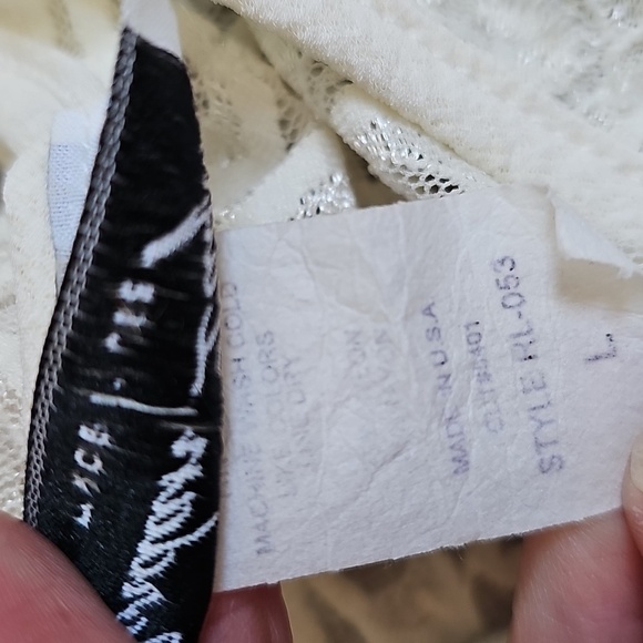 Jordan Taylor Romantic Feminine Sheer Lace Stretchy Blouse No Lining, Large - Picture 6 of 11